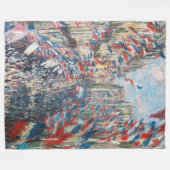 Claude Monet - La Rue Montorgueil - Paris Fleecedecke (Vorderseite (Horizontal))