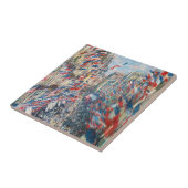 Claude Monet - La Rue Montorgueil - Paris Fliese (Seite)