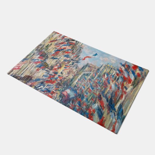 Claude Monet - La Rue Montorgueil - Paris Fußmatte (Schrägansicht)