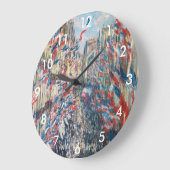 Claude Monet - La Rue Montorgueil - Paris Große Wanduhr (Winkel)