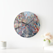 Claude Monet - La Rue Montorgueil - Paris Große Wanduhr (Zuhause)