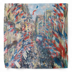 Claude Monet - La Rue Montorgueil - Paris Halstuch