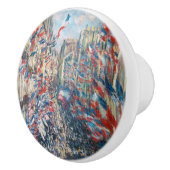 Claude Monet - La Rue Montorgueil - Paris Keramikknauf (Rechts)