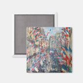 Claude Monet - La Rue Montorgueil - Paris Magnet (Vorderseite/Rückseite)