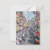 Claude Monet - La Rue Montorgueil - Paris Mitteilungskarte (Vorderseite)