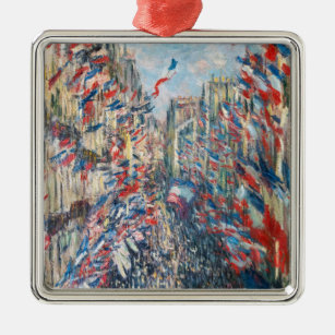 Claude Monet - La Rue Montorgueil - Paris Ornament Aus Metall