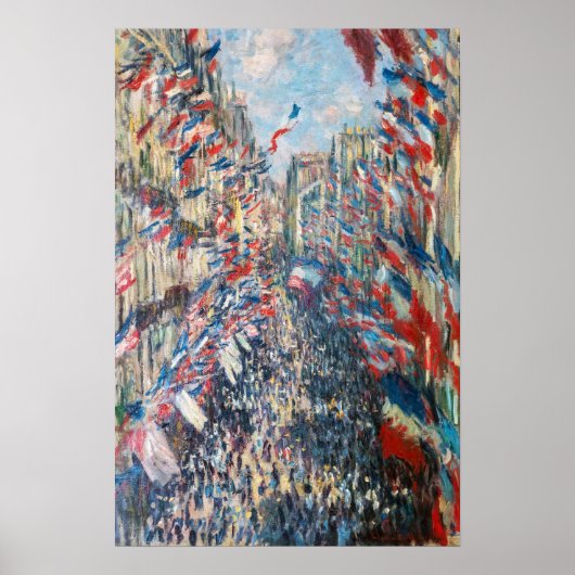 Claude Monet - La Rue Montorgueil - Paris Poster (Vorne)