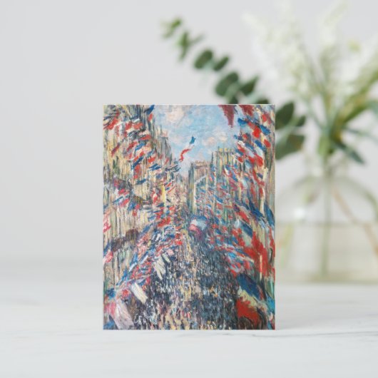 Claude Monet - La Rue Montorgueil - Paris Postkarte (Stehend Vorderseite)