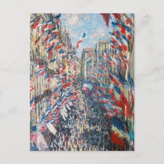 Claude Monet - La Rue Montorgueil - Paris Postkarte (Vorderseite)