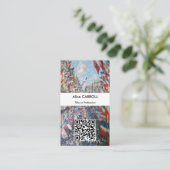Claude Monet - La Rue Montorgueil, Paris - QR-Code Visitenkarte (Stehend Vorderseite)