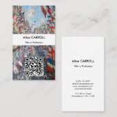 Claude Monet - La Rue Montorgueil, Paris - QR-Code Visitenkarte (Vorne/Hinten)