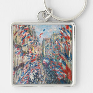 Claude Monet - La Rue Montorgueil - Paris Schlüsselanhänger