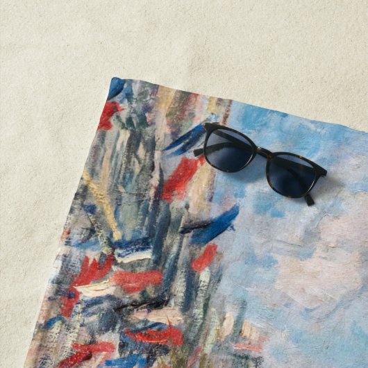 Claude Monet - La Rue Montorgueil - Paris Strandtuch (Beispiel)