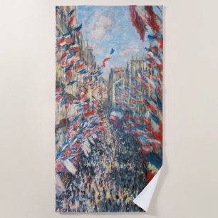 Claude Monet - La Rue Montorgueil - Paris Strandtuch