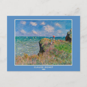 Claude Monet, Landschaft 'Cliff Walk at Pourville' Postkarte