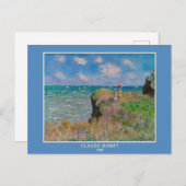 Claude Monet, Landschaft 'Cliff Walk at Pourville' Postkarte (Vorne/Hinten)