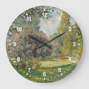 Claude Monet   Landschaft: Der Parc Monceau Große Wanduhr