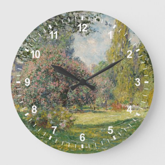 Claude Monet | Landschaft: Der Parc Monceau Große Wanduhr (Vorderseite)