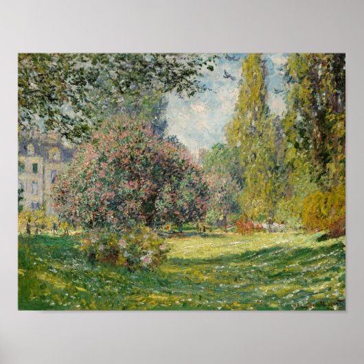 Claude Monet - Landschaft: Der Parc Monceau Poster (Vorne)