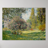 Claude Monet | Landschaft: Der Parc Monceau Poster (Vorne)