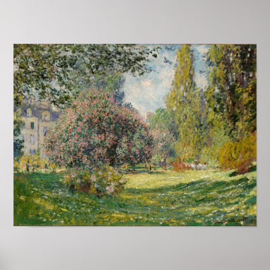 Claude Monet | Landschaft: Der Parc Monceau Poster (Vorne)