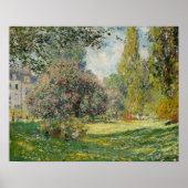 Claude Monet - Landschaft: Der Parc Monceau Poster (Vorne)