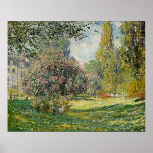 Claude Monet - Landschaft: Der Parc Monceau Poster (Vorne)