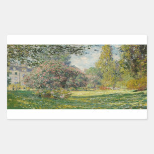 Claude Monet - Landschaft: Der Parc Monceau Rechteckiger Aufkleber