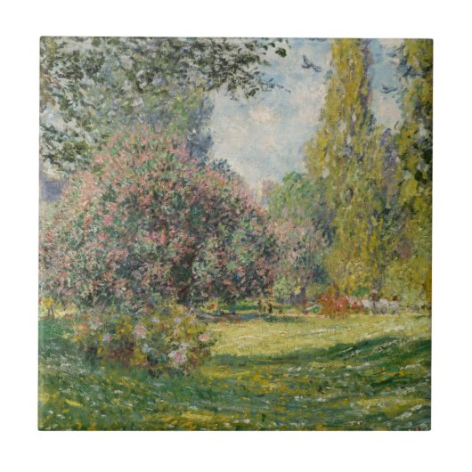 Claude Monet| Landschaft: Der Park Monceau Fliese (Vorderseite)