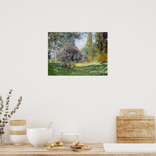 Claude Monet Landschaft Parc Monceau Poster (Küche)