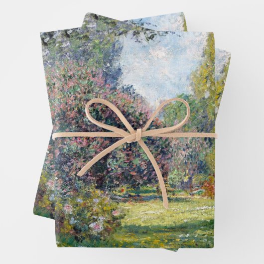 Claude Monet Landschaft Parc Monceau Poster Geschenkpapier Set (Beispiel)