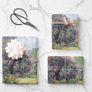 Claude Monet Landschaft Parc Monceau Poster Geschenkpapier Set
