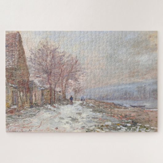Claude Monet Lavacourt Winterlandschaft Puzzle (Horizontal)