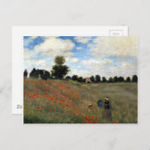 Claude Monet - Les Coquelicots Postkarte (Vorne/Hinten)