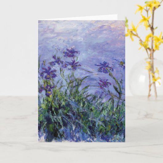 Claude Monet Lila Irises Karte (Gelbe Blume)