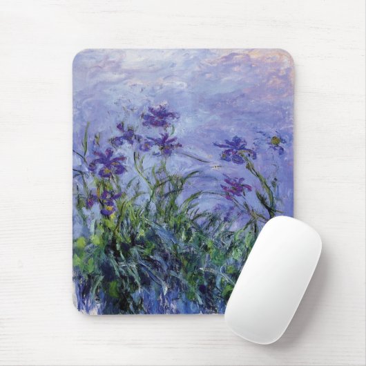 Claude Monet Lila Irises Mousepad (Mit Mouse)