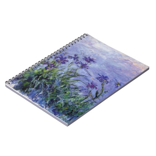 Claude Monet Lila Irises Notizblock (Linke Seite)