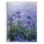 Claude Monet Lila Irises Notizblock (Vorderseite)