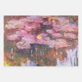 Claude Monet Lila & Pink Water Lilies Geschenkpapier Set (Vorderseite 2)