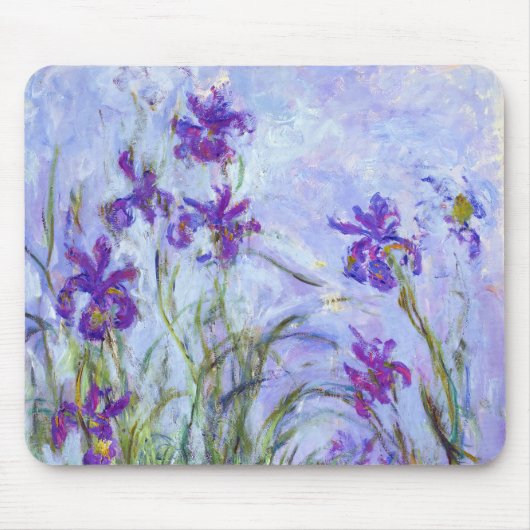 Claude Monet - Lila Schwertlilien / Iris Mauves Mousepad (Vorne)