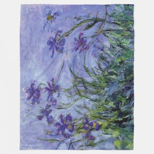 Claude Monet Lilac Irises Fleecedecke (Vorderseite)