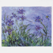 Claude Monet Lilac Irises Fleecedecke (Vorderseite (Horizontal))