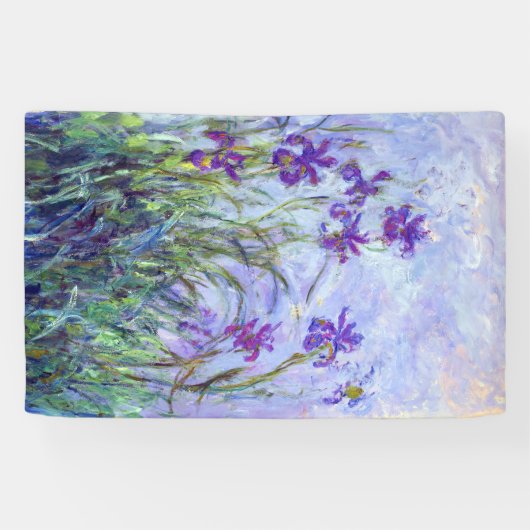 Claude Monet - Lilac Irises / Iris Mauves Banner (Horizontal)
