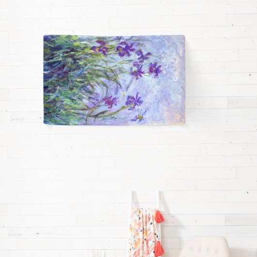 Claude Monet - Lilac Irises / Iris Mauves Banner (InSitu)