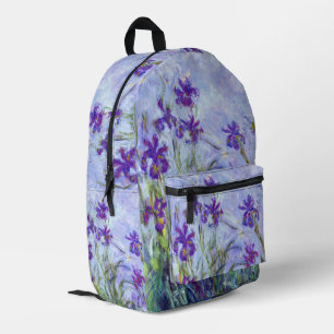 Claude Monet - Lilac Irises / Iris Mauves Bedruckter Rucksack