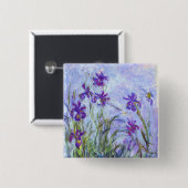 Claude Monet - Lilac Irises / Iris Mauves Button (Vorne & Hinten)