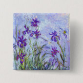 Claude Monet - Lilac Irises / Iris Mauves Button (Vorderseite)