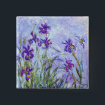 Claude Monet - Lilac Irises / Iris Mauves Button<br><div class="desc">Lilac Irises / Iris Mauves - Claude Monet,  1914-1917</div>