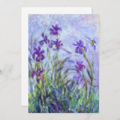 Claude Monet - Lilac Irises / Iris Mauves Einladung (Vorne/Hinten)