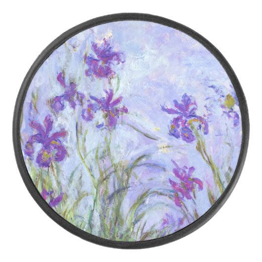 Claude Monet - Lilac Irises / Iris Mauves Eishockey Puck (Vorderseite)